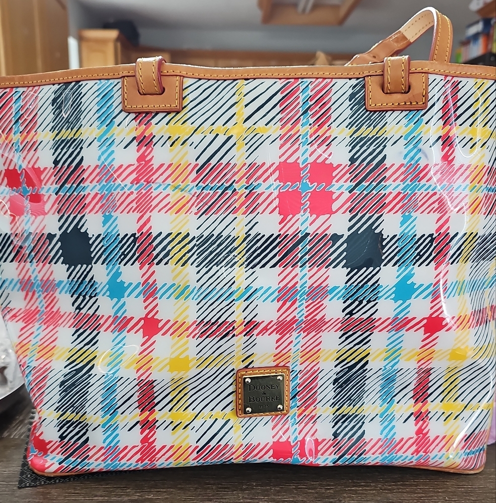 **Sold** Dooney & Bourke Red and Yellow Tote Bag Vibrant Design